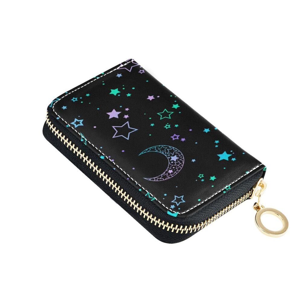 5771 Leather Credit Card Holder Zipper Card Wallet Slim Organizer Case